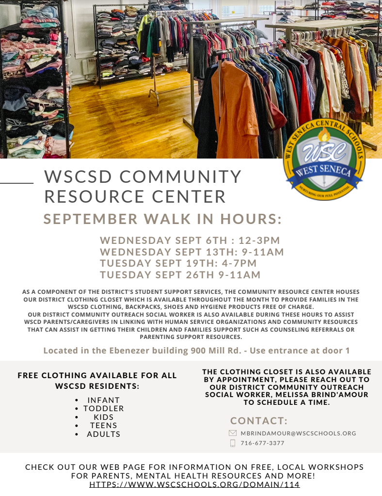 WEDNESDAY SEPT 6TH : 12-3PM WEDNESDAY SEPT 13TH: 9-11AM TUESDAY SEPT 19TH: 4-7PM TUESDAY SEPT 26TH 9-11AM
