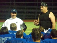 Class of 1975 Al Fuller (current Section VI Official) talks to team about West Football Tradition Class of 1975 Al Fuller (current Section VI Official) talks to team about West Football Tradition