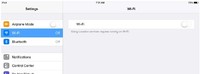 The iPad Wi-Fi Settings Screen