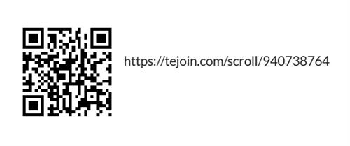 A QR code to take you to the survey located at the following website link: https://tejoin.com/scroll/940738764