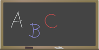ABC on chalkboard ABC on chalkboard